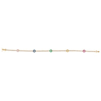 Rainbow Flowers 14K Bracelet
