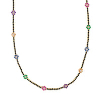 Mystery of colors 14k flower necklace