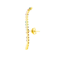 Rainbow curve 14k earrings