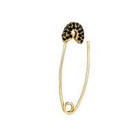 Hooked Needle 14K Top Black Topaz Earrings
