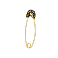 Hooked Needle 14K Top Black Topaz Earrings