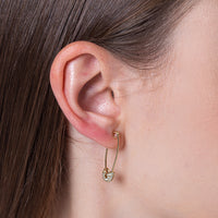 Jewelery Needle 14K Top White Topaz Earrings