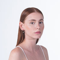 Daisy 14K earrings at the center of the ring