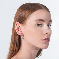Jewelery Needle 14K Top White Topaz Earrings