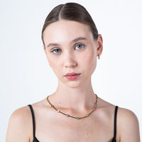 Mystery of colors 14k flower necklace