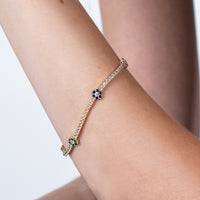 Rainbow Flowers 14K Bracelet