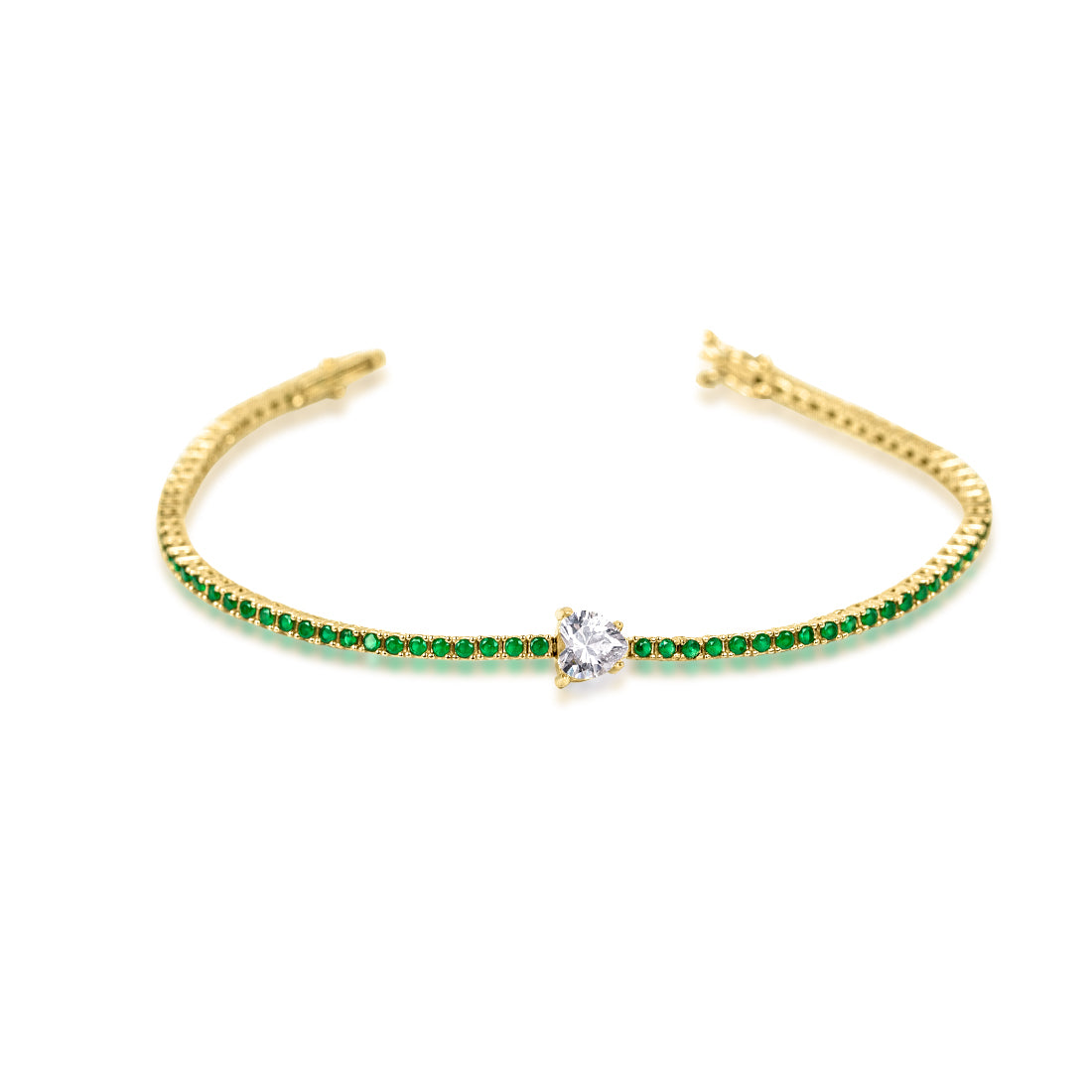 The heart of the green water is 14k bracelet