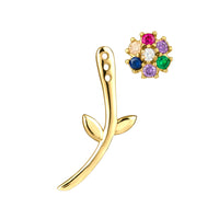 14k earrings with rainbow flower crowned