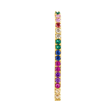 Rainbow curve 14k earrings