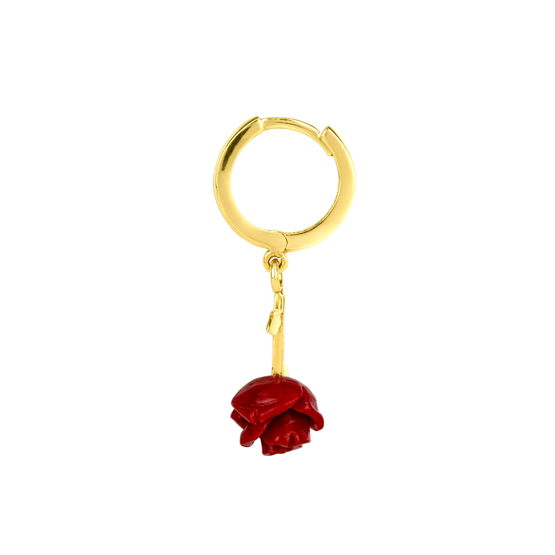 Mini ring 14k rose earrings