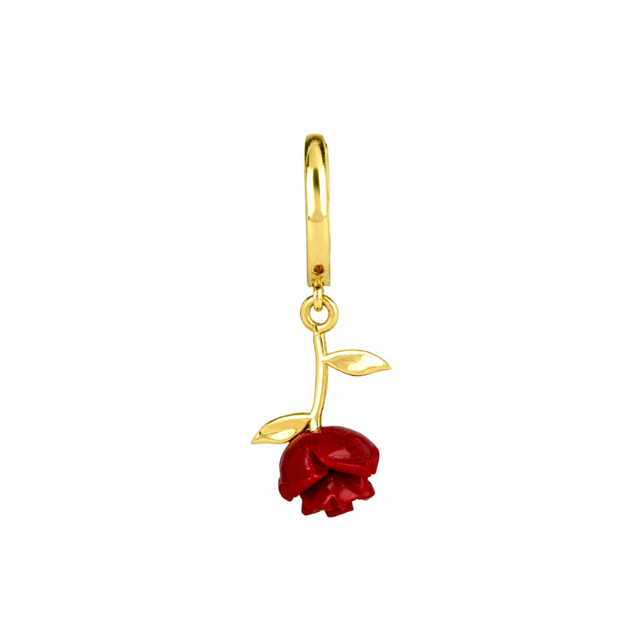 Mini ring 14k rose earrings