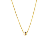 Rainbow flowers 14k necklace