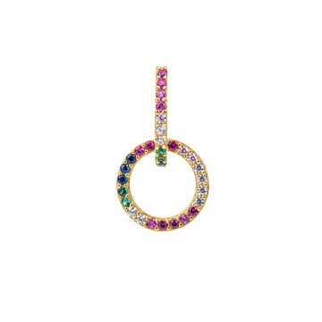 Rainbow rings 14k earrings