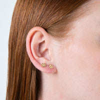 14K Basic flower earrings