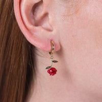 Mini ring 14k rose earrings